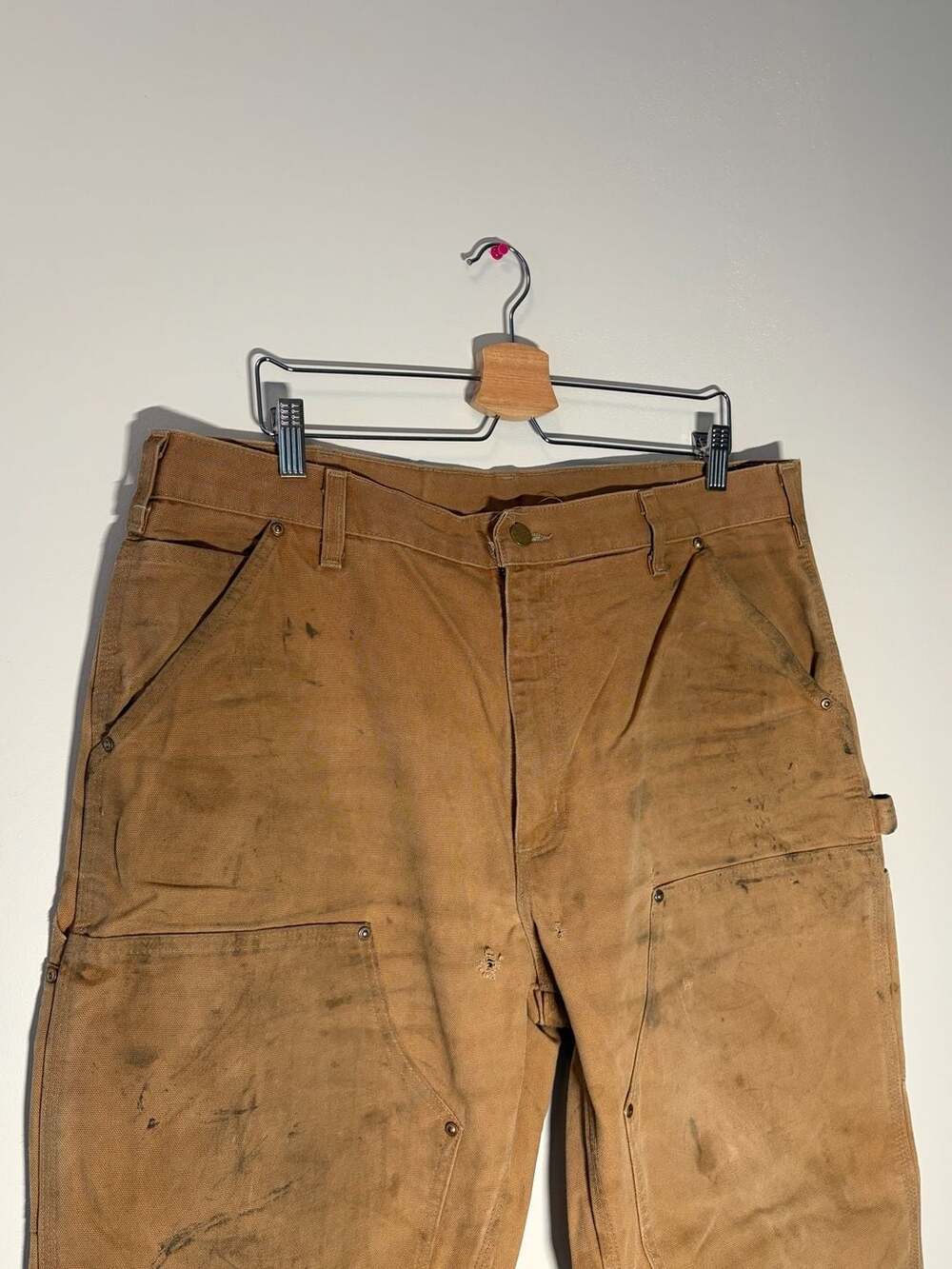 Vintage Carhartt Distressed Double Knee Duck Work Pants 36x30 - Picture 5 of 6
